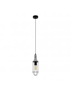EGLO 33017 - ITCHINGTON Wooden pendant lamp in Steel, wood