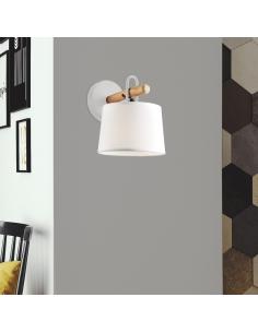 AROLAS WHITE-WOOD WALL LIGHT 1 X 60W E-27 2
