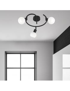 ROUND 3L OPAL MATTE BLACK 3 X 40W E-14 2