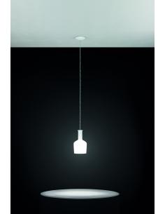EGLO 39138 - PASCOA Crystal Pendant Lamp in White Steel and Opal Glass 2