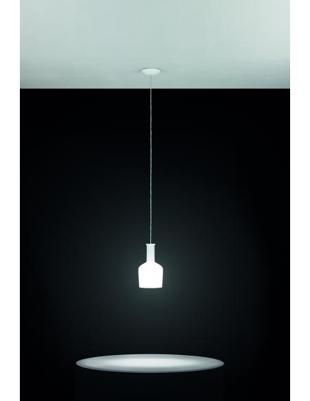 EGLO 39138 - PASCOA Pendant lamp in Steel and Opal Glass