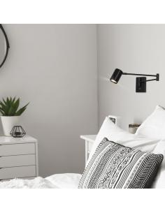 ROMEO BLACK METAL WALL LIGHT 1 X 50W GU10 2