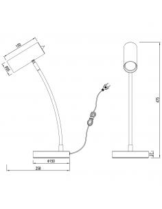 ANTIA BRASS TABLE LAMP 1 X 50W GU10 2