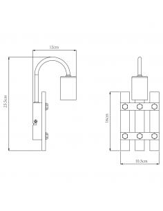 MILTON WOOD 1L WALL LIGHT 1 X 60W E-27 2