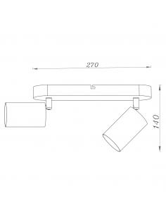 2L ANDY BRASS STRIP 2 X 50W GU-10 2