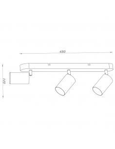 3L ANDY BRASS STRIP 3 X 50W GU-10 2