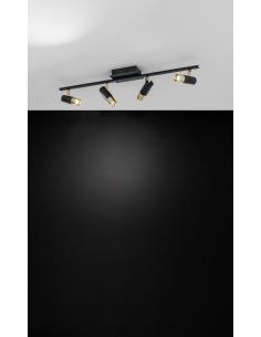 EGLO 39147 - TOMARES Lámpara de Salón en Aluminio, acero negro, latón 2