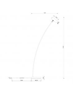 ANTIA BLACK SALON FOOT 1 X 50W GU10 2