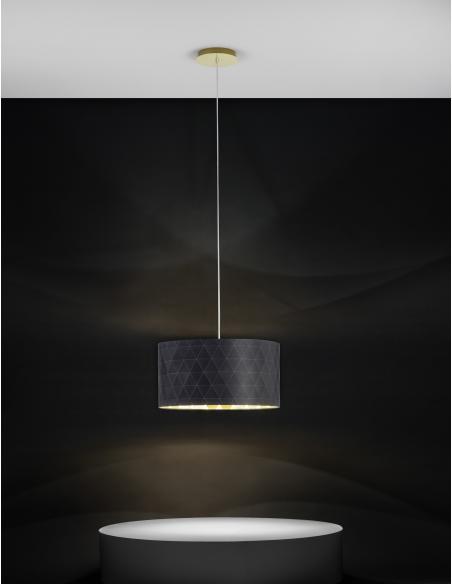 EGLO 39224 - DOLORITA Pendant lamp in Steel and Textile