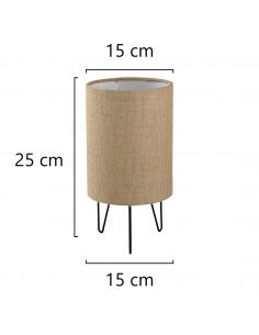 BROWN FABRIC POLO TABLE LAMP 2