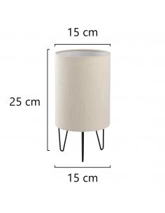 BEIGE FABRIC POLO TABLE LAMP 2