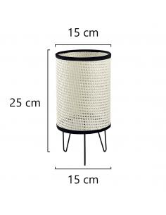 POLO TABLE LAMP NATURAL GRID 2