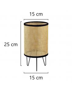 BROWN POLO GRID TABLE LAMP 2