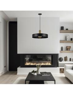 UMA BLACK AND BRASS PENDANT 1 X 60W E-27 2