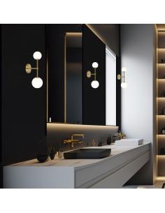 2L. COSMICA BRASS WALL LIGHT 2 X 28W G-9 2