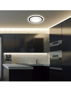 GALET BLACK LED CEILING LIGHT 38W 1725LM 4000K 2