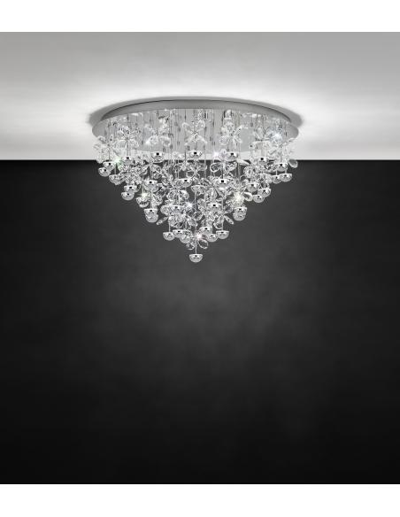 EGLO 39246 - PIANOPOLI Ceiling Lamp in Stainless Steel and Glass
