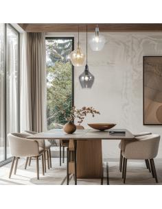 AINA BLACK PENDANT - FUMÉ 1 X 60W E-27 2