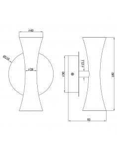ALDA BRASS WALL LIGHT 2 X 50W GU-10 2