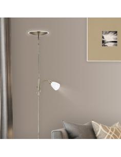 PIE SALON ATOS CUERO LED 18W 4000K + 1 X 40W E-14 2