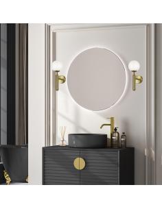 FICUS WALL LIGHT BRASS OPAL BALL 1 X 28W G-9 2
