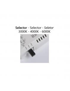 INDRA BLACK 40CM LED CEILING LIGHT 48W 3000/4000/6000K 2
