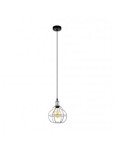 EGLO 33022 - WRAXALL Living Room Lamp in antique silver-steel, black