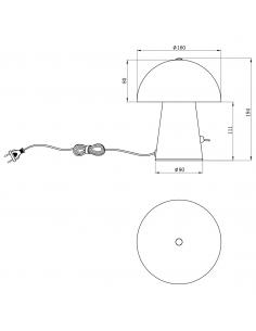 KENT WHITE TABLE LAMP 1 X G-9 28W 2