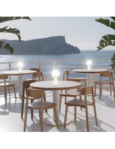 LOGAL WHITE LED TABLE LAMP - RECHARGEABLE BATTERY 2