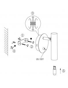 OSMA SATIN NICKEL WALL LIGHT 1 X 28W G-9 2