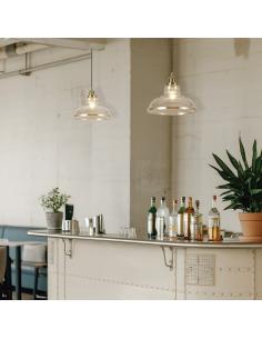 UMBRIA BRASS PENDANT - AMBER 1 X 60W E-27 2
