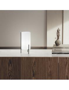 VIRGIL WHITE/BLACK TABLE LAMP 1 X 40W E-14 2