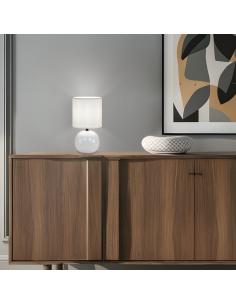 ZIÓN WHITE CERAMIC TABLE LAMP 1 X 40W E-14 2