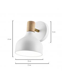 APLIQUE ARGAN BLANCO-MADERA 1 X 40W E-14 2