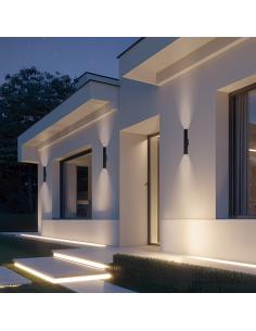 ARBUS BLACK OUTDOOR WALL LIGHT 2 X 25W GU10 - IP54 2