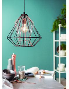 EGLO 43056 - DREADFORT Copper pendant lamp in black steel, copper 2
