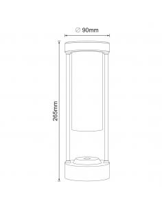 HAVANA WHITE LED TABLE LIGHT 2W - RECHARGEABLE BATTERY 2
