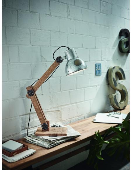 EGLO 43068 - FRIZINGTON Table Lamp in Wood, Steel and Steel