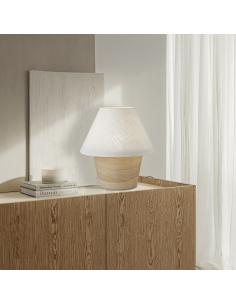 CARLO BEIGE/WOOD TABLE LAMP 1 X 60W E-27 2