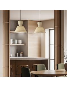 COLGANTE CARLO MADERA 1 X 60W E-27 2