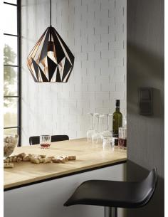 EGLO 49254 - CARLTON 1 Lámpara colgante de Cobre en Acero negro, cobre 2