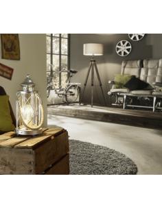 EGLO 49284 - BRADFORD Living Room Lamp in Antique Silver Steel and Glass 2