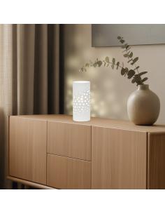 CERAMIC LAVA WHITE TABLE LIGHT 1 X 40W E-14 2
