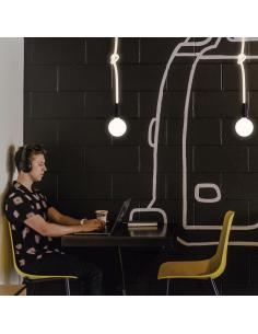 LEXA WHITE ROPE PENDANT 1 X 60W E-27 - LED 11W 2