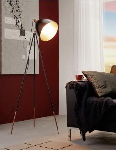 EGLO 49386 - CHESTER Living Room Lamp in Black Steel, copper 2