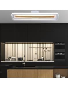 VOLANO WOOD-BLCO LED CEILING LIGHT 80W 6232LM 4000K- 80*18CM 2