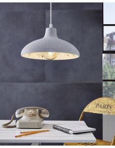 EGLO 49486 - BARROWBY Lámpara de Salón en Acero gris, blanco 2