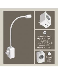 FLEXO USB ANT NEGRO LED 3W 2