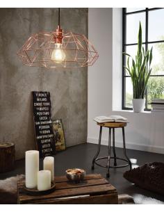 EGLO 49488 - CARLTON 2 Copper pendant lamp in Copper Steel 2