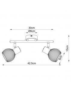 REGLETA 2L CORFE LATON 2 X 40W E-14 2